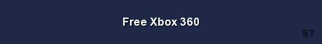 Free Xbox 360 
