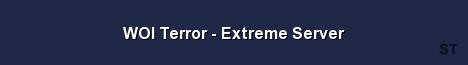 WOI Terror Extreme Server Server Banner
