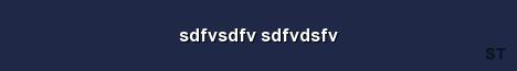 sdfvsdfv sdfvdsfv Server Banner