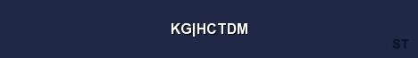 KG HCTDM Server Banner