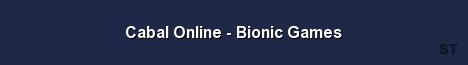 Cabal Online Bionic Games Server Banner