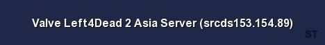 Valve Left4Dead 2 Asia Server srcds153 154 89 