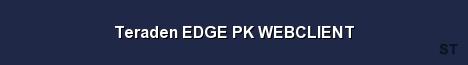 Teraden EDGE PK WEBCLIENT Server Banner