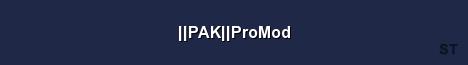 PAK ProMod Server Banner