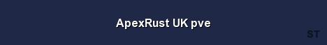ApexRust UK pve Server Banner