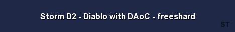Storm D2 Diablo with DAoC freeshard 