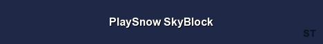 PlaySnow SkyBlock 