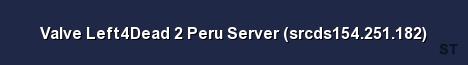 Valve Left4Dead 2 Peru Server srcds154 251 182 