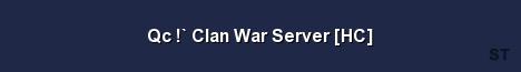 Qc Clan War Server HC Server Banner