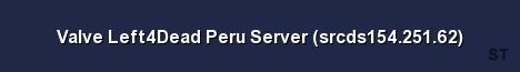 Valve Left4Dead Peru Server srcds154 251 62 
