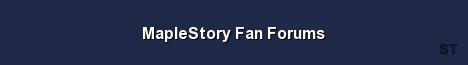 MapleStory Fan Forums Server Banner