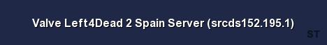 Valve Left4Dead 2 Spain Server srcds152 195 1 Server Banner