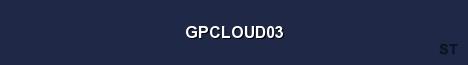 GPCLOUD03 Server Banner