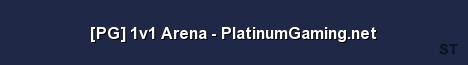 PG 1v1 Arena PlatinumGaming net Server Banner