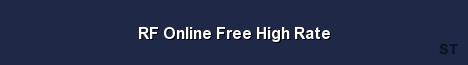 RF Online Free High Rate Server Banner