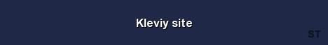 Kleviy site Server Banner