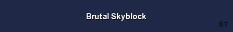 Brutal Skyblock Server Banner
