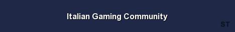 Italian Gaming Community Server Banner
