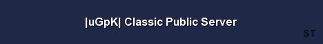 uGpK Classic Public Server Server Banner