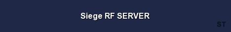 Siege RF SERVER Server Banner