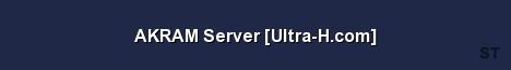 AKRAM Server Ultra H com Server Banner