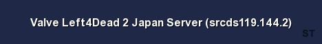 Valve Left4Dead 2 Japan Server srcds119 144 2 Server Banner