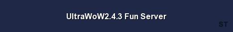 UltraWoW2 4 3 Fun Server Server Banner