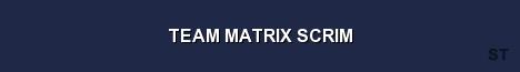 TEAM MATRIX SCRIM Server Banner