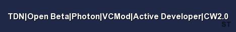 TDN Open Beta Photon VCMod Active Developer CW2 0 