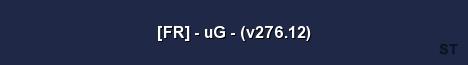 FR uG v276 12 Server Banner