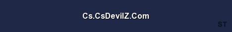 Cs CsDevilZ Com Server Banner