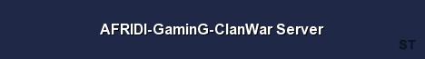 AFRIDI GaminG ClanWar Server Server Banner