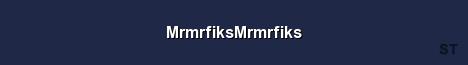 MrmrfiksMrmrfiks Server Banner