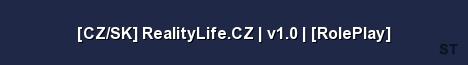 CZ SK RealityLife CZ v1 0 RolePlay Server Banner