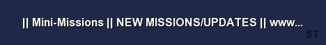 Mini Missions NEW MISSIONS UPDATES www mini mission 