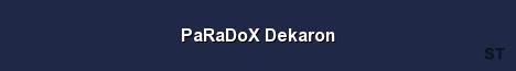 PaRaDoX Dekaron Server Banner