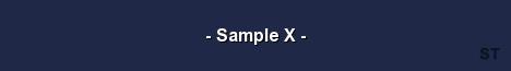 Sample X Server Banner