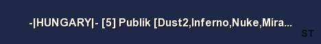 HUNGARY 5 Publik Dust2 Inferno Nuke Mirage Dust Train Server Banner