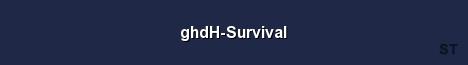 ghdH Survival 