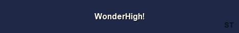 WonderHigh Server Banner
