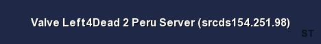 Valve Left4Dead 2 Peru Server srcds154 251 98 