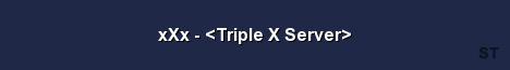 xXx Triple X Server Server Banner