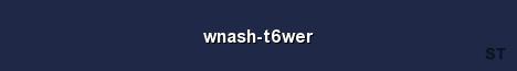wnash t6wer Server Banner