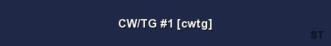 CW TG 1 cwtg Server Banner