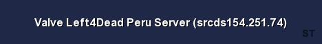 Valve Left4Dead Peru Server srcds154 251 74 Server Banner