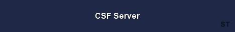 CSF Server Server Banner