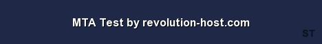 MTA Test by revolution host com Server Banner