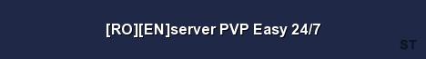 RO EN server PVP Easy 24 7 Server Banner