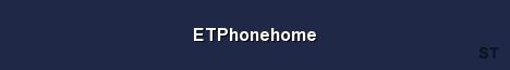 ETPhonehome Server Banner