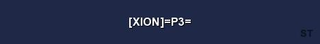 XION P3 Server Banner